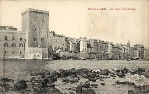 Ak Marseille Bouches du Rhône, Der Phokäische Turm