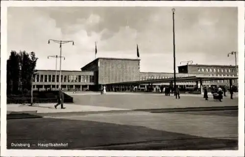 Ak Duisburg im Ruhrgebiet, Hauptbahnhof