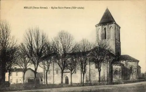 Ak Melle Deux Sèvres, Kirche Saint Pierre