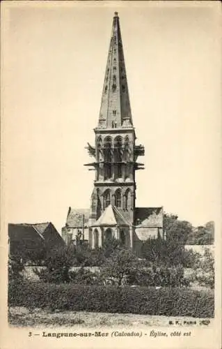 Ak Langrune sur Mer Calvados, Kirche Ostküste