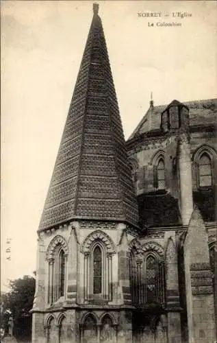 Ak Norrey Calvados, Die Kirche, Le Colombier