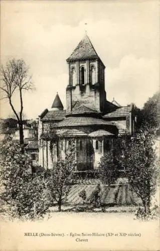 Ak Melle Deux Sèvres, St-Hilaire-Kirche