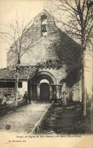 Ak Melle Deux Sèvres, Kirche Saint Genard