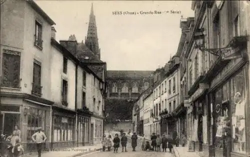 Ak Sées Orne, Grande Rue