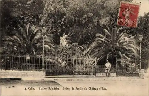 Ak Cette Hérault, Station Balneaire, Entree du Jardin du Chateau d'Eau