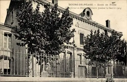 Ak Bourg de Péage Drôme, Ecole de Filles