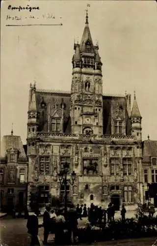 Ak Compiègne Oise, Rathaus