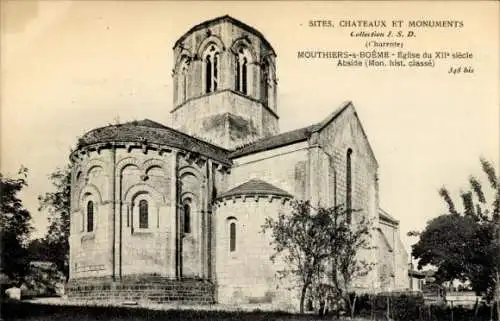 Ak Mouthiers sur Boëme Charente, Chateaux et Monuments, Kirche des 12. Jahrhunderts