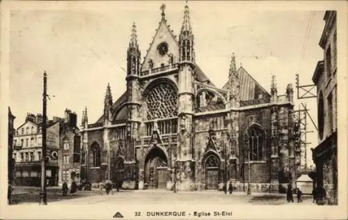 Ak Dunkerque Dünkirchen Nord, Eglise St-Eloi