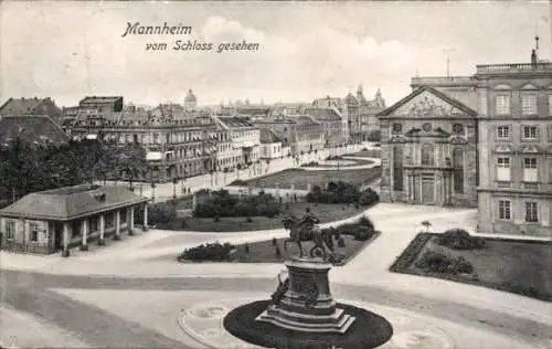 Ak Mannheim in Baden, Blick vom Schloss