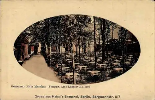 Passepartout Ak Berlin Kreuzberg, Habels Brauerei, Bergmannstraße 5-7
