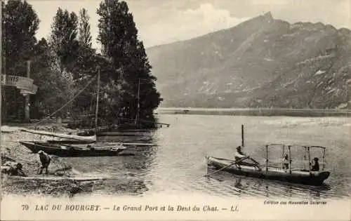 Ak Lac du Bourget, Le Grand Port, Dent du Chat, Ruderboot