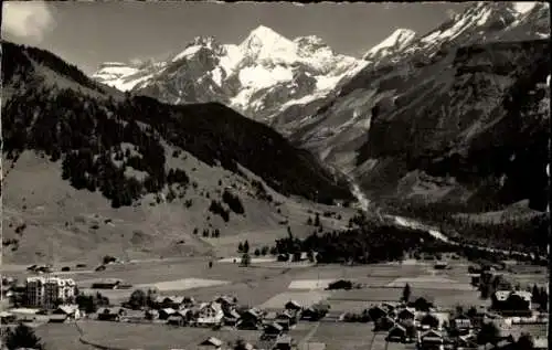 Ak Kandersteg Kanton Bern, Panorama, Blümlisalp, Schneeberge