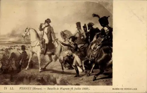 Künstler Ak Vernet, Horaz, Schlacht bei Wagram 1809, Napoleon