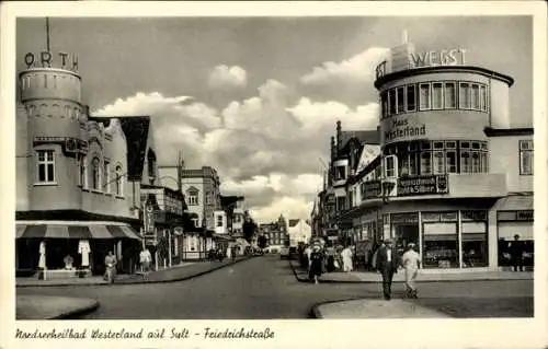 Ak Westerland auf Sylt, Friedrichstraße, Haus Westerland, Geschäfte