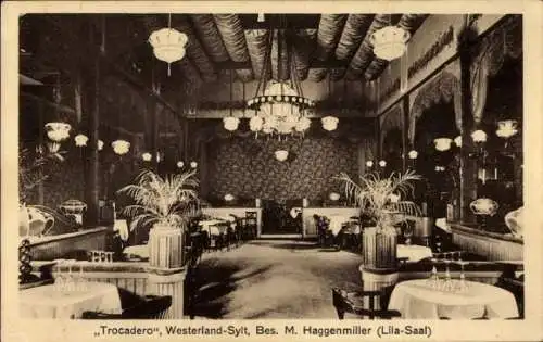 Ak Westerland auf Sylt, Trocadero, Lila-Saal
