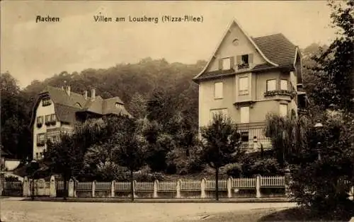 Ak Aachen, Villen am Lousberg, Nizza-Allee