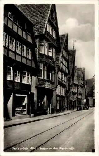 Ak Osnabrück in Niedersachsen, alte Häuser an der Bierstraße