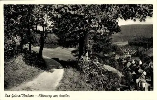 Ak Bad Grund im Harz, Höhenweg am Knollen