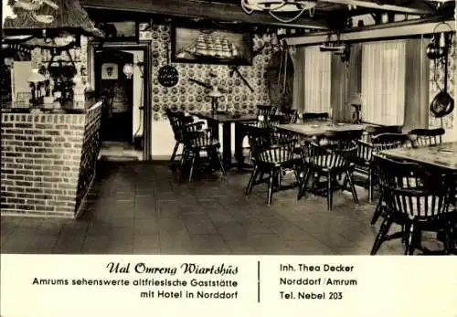 Ak Norddorf auf Amrum Nordfriesland, Ual Omreng Wiartshaus