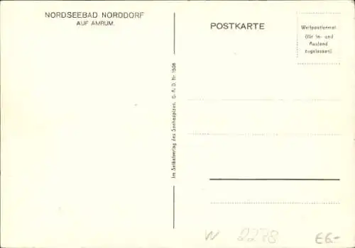 Ak Norddorf auf der Insel Amrum in Nordfriesland, Ambronenhaus