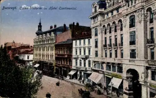 Ak Bukarest Rumänien, Calea Victoriei,Hotel Continental