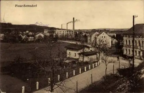 Ak Plaue Bernsdorf Flöha in Sachsen, Teilansicht, Gasthof