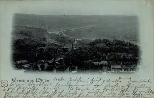 Mondschein Ak Witten an der Ruhr, Panorama, Ruhrtal