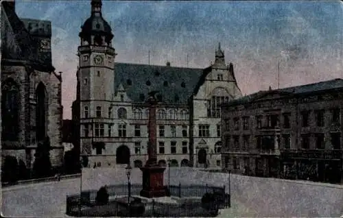 Luna Ak Köthen in Anhalt, Rathaus, Kriegerdenkmal