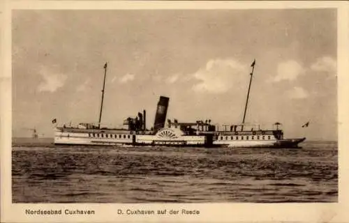 Ak Nordseebad Cuxhaven, Dampfer Cuxhaven auf der Reede