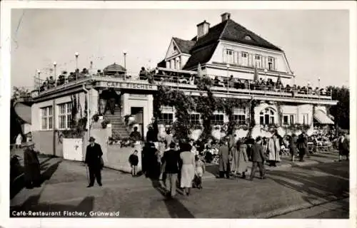 Ak Grünwald bei München, Cafe Restaurant Fischer