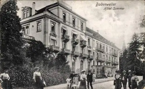 Ak Badenweiler im Schwarzwald, Hotel Sommer