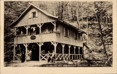 Ak Waldshut Tiengen am Hochrhein, Klubhütte des Wanderclub Waldshut, Jugendherberge