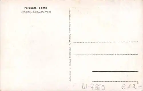 Ak Schönau im Schwarzwald, Parkhotel Sonne, Parkvilla