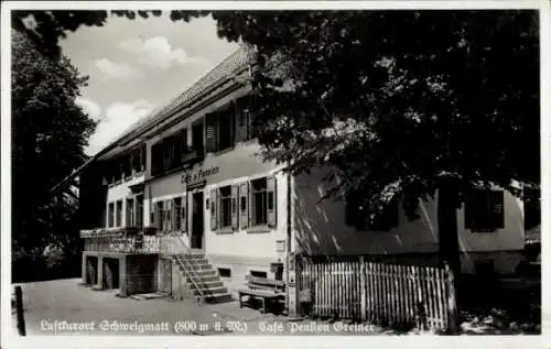 Ak Schweigmatt Schopfheim, Cafe und Pension von August Greiner, Außenansicht