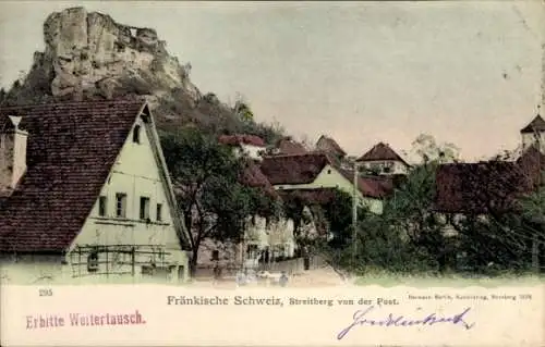 Ak Streitberg Wiesenttal Fränkische Schweiz, Blick von der Post