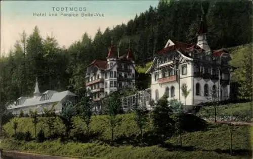 Ak Todtmoos im Schwarzwald, Hotel und Pension Belle-Vue
