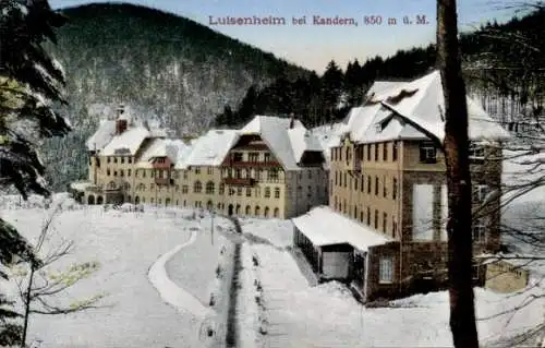 Ak Kandern im Schwarzwald Baden, Luisenheim, Winter