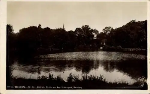 Ak Biebrich am Rhein Wiesbaden, Schlosspark Messburg