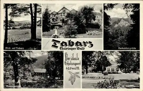 Ak Tabarz im Thüringer Wald, Kurhotel Schiesshaus, Aschenbergstein, Massemühle