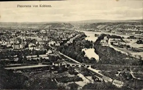 Ak Koblenz am Rhein, Panorama