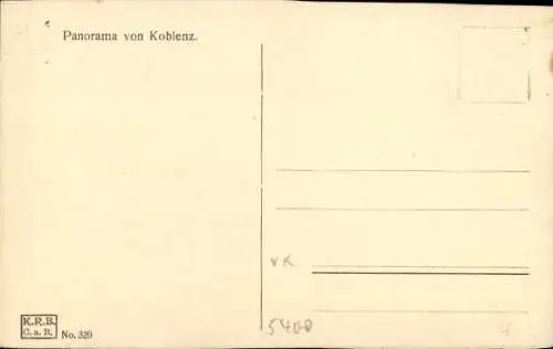 Ak Koblenz am Rhein, Panorama