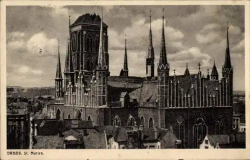 Ak Gdańsk Danzig, St. Marien