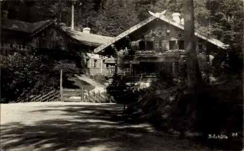 Foto Ak Na Tokáni Balzhütte Jetřichovice Dittersbach Reg. Aussig, Holzhaus