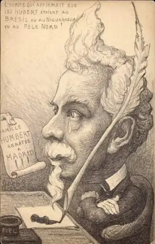 Künstler Ak Orens, Dreyfus Affäre, Karikatur