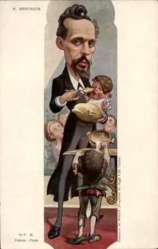 Künstler Ak Sirat, Gustave Mesureur, Président du Parti radical-socialiste, Karikatur