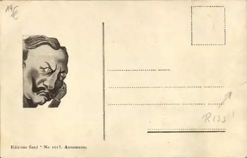 Künstler Ak Karikatur, Kaiser Wilhelm II. im Gefängnis