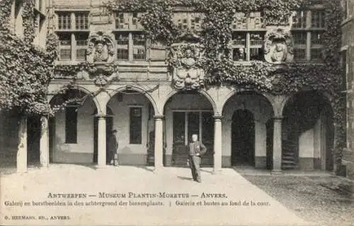 Ak Antwerpen Antwerpen Flandern, Museum Plantin-Moretus, Galerie