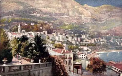 Künstler Ak Monte Carlo Monaco, Blick auf den Ort