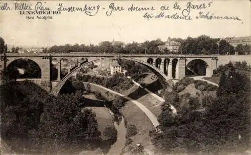 Ak Luxembourg Luxemburg, Pont Adolphe